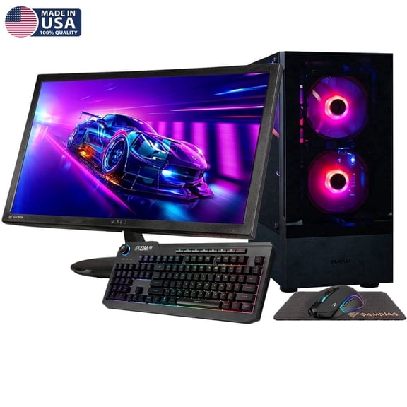 Gigatech Gaming Titan 7 Gaming PC Desktop Bundle - Core Ultra 7 265K, RTX 5060 TI, 32GB DDR5, 1TB SSD, RGB, Windows 11, Wi-Fi, Monitor