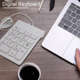 thumbnail image 2 of 3X Mini Clavier Numérique Filaire USB 18 Touches Clavier Numérique pour Comptable Conteur Ordinateur Portable Windows Android (Blanc), 2 of 7
