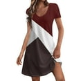 thumbnail image 2 of kytmyeq Women's Fashion Casual Printed With Pockets Bohemian Beach V-Neck Short Sleeve Dresses, 2 of 5