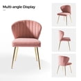 thumbnail image 3 of Tina's Home Velvet Dining Chairs Set of 2 Upholstered Wingback Side Chairs Living Room Kitchen Pink, 3 of 11