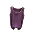 thumbnail image 1 of Timegard Camisole pour Femmes Col Rond Vêtements d'Intérieur Sans Manches Douce Décontractée Pyjamas Chandails Hauts T-Shirt Basique, 1 of 4