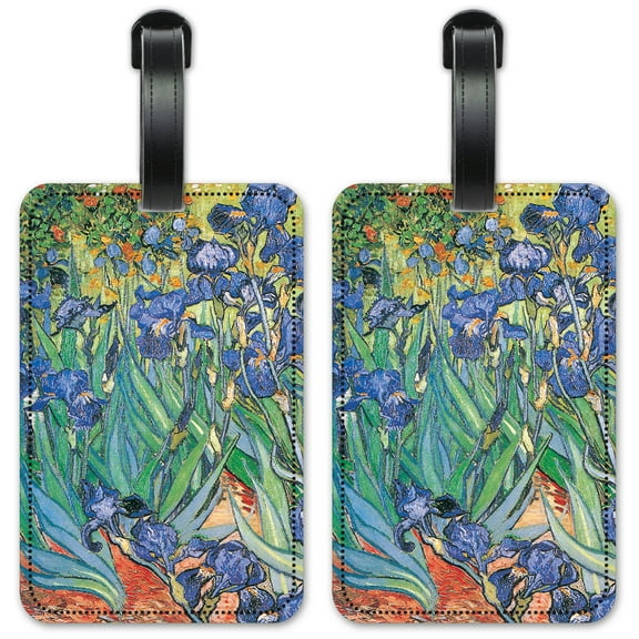 Van Gogh: Irises - Luggage ID Tags / Suitcase Identification Cards - Set of 2