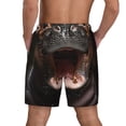 thumbnail image 2 of Lsque Mens Swim Trunks Playful Baby Hippo Splash Pattern - Bathing Suit Compression Liner - Beach Swim Shorts Swimwear - (S-3XL) - Stretch Quick Dry -X-Large, 2 of 9