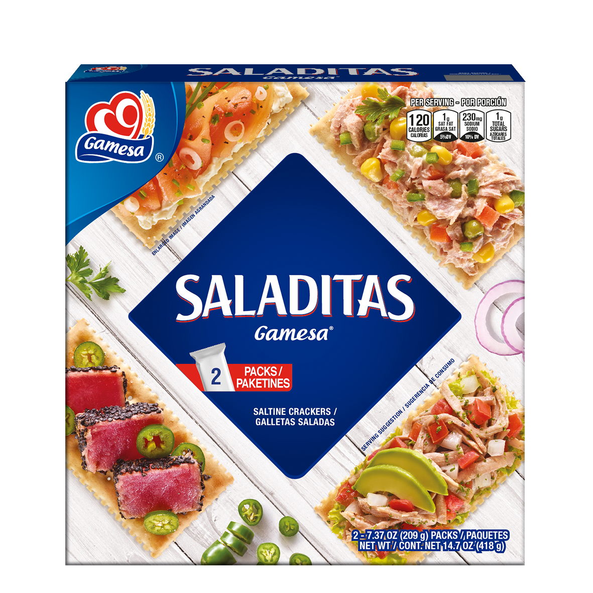 Gamesa Saladitas Saltine Crackers, 14.7 oz