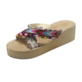 thumbnail image 2 of Zapatillas con punta abierta para mujer, sandalias cómodas, informales, cómodas, para la playa Wmkox8yii ytu5528, 2 of 8