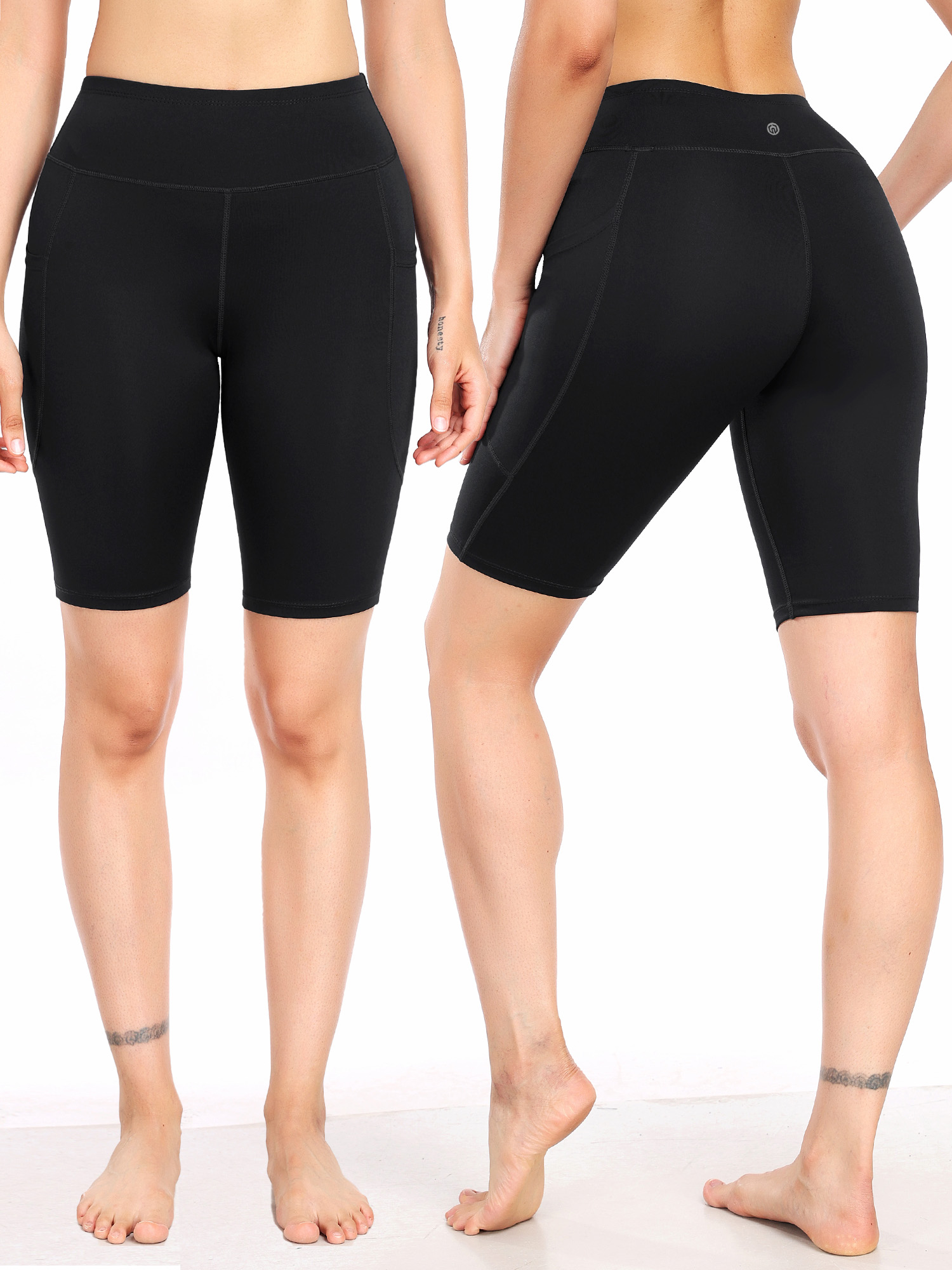 NELEUS Women's 4-Pack Workout Shorts, High Waist photo 2