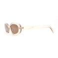 thumbnail image 3 of Womens Mod Thin Plastic Narrow Oval Retro Sunglasses Peach - Brown, 3 of 4