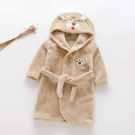 

Abomasnow Kids Toddler Boys Girls Robe Soft Hooded Plush Bathrobe Cute Pajamas Flannel Fleece Bathrobe Children Sleepwear Casual Fall and Winter Spa Robes