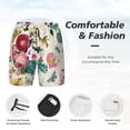 thumbnail image 3 of Balery Bird Butterfly Rose Bañador para hombre, shorts de playa de secado rápido con entrepierna y forro de compresión-Large, 3 of 6