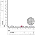 thumbnail image 3 of Gem Stone King 925 Sterling Silver White Moissanite and Pink Tourmaline and Round White Lab Grown Diamond Tennis Bracelet for Women (2.96 Cttw, Gemstone Birthstone, Oval 6X4MM, 7.25 inches), 3 of 4