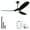 Black, variant on ONLY 60 inch Farmhouse Ceiling Fan with LED Dimmable Light, Smart APP Remote
