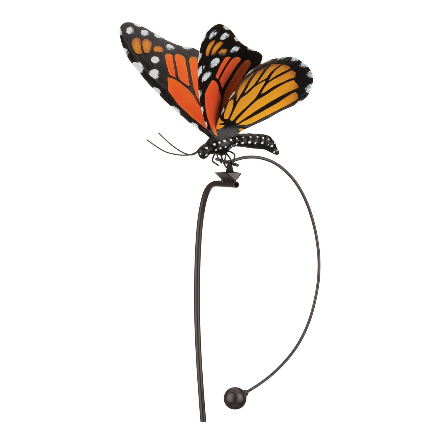 Monarch Butterfly Rocker Stake 10.75 x 7.25 x 42.5 Inch