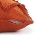 thumbnail image 3 of Laddha Home Designs 36" Red and Orange Handmade Chevron Rectangular Lumbar Pillow, 3 of 9