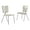 Cream, variant on Winged Side Chairs with Black Velvet and Silver Chrome Base (Set of 4)