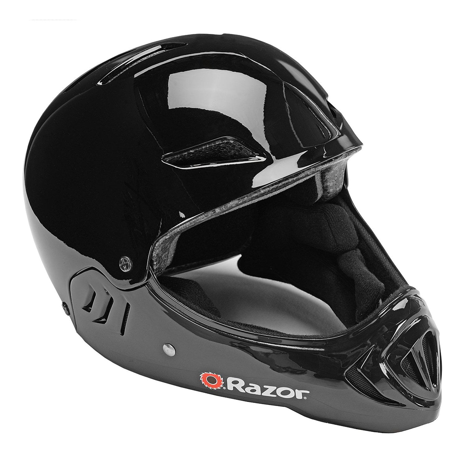 Razor Full Face Child Safety Outdoor Sports Helmet, Gloss Black, 97878