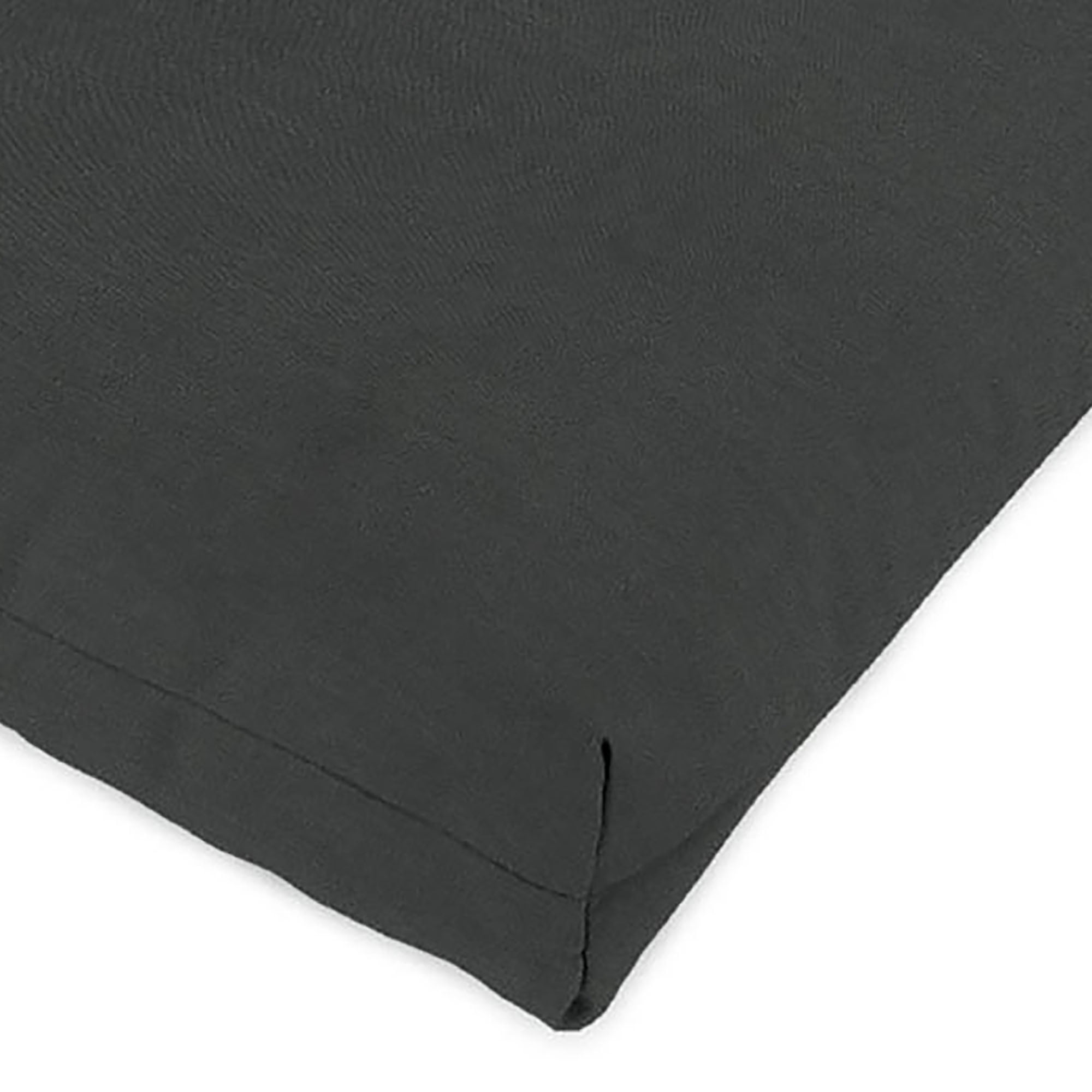 Jordan Manufacturing 45.5" x 23"Canvas Charcoal Solid Rectangular Outdoor Chair Cushion with Ties