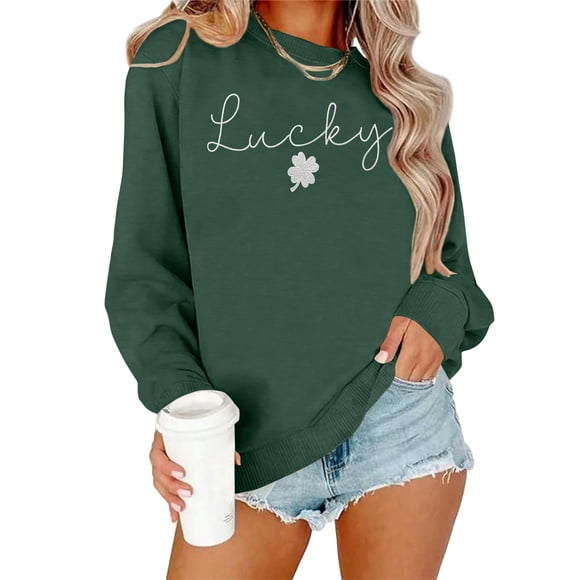 Sudadera VVNTY con bordado del Día de San Patricio Lucky Shamrock