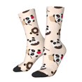 thumbnail image 1 of Balery Panda Ice Creams Donuts Calcetas Largas con Estampado para Hombre y Mujer – Suaves y Transpirables, Talla Única (US 5-11), 1 of 6
