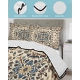 thumbnail image 4 of Boho Southwestern Queen Size Down Alternative Comforter, Lightweight Comforter Quilt Bedding Set with Pillow Shams Vintage Retro Geometric Ethnic All Seasons Bed Comforter Duvet Insert 90"x96", 4 of 7