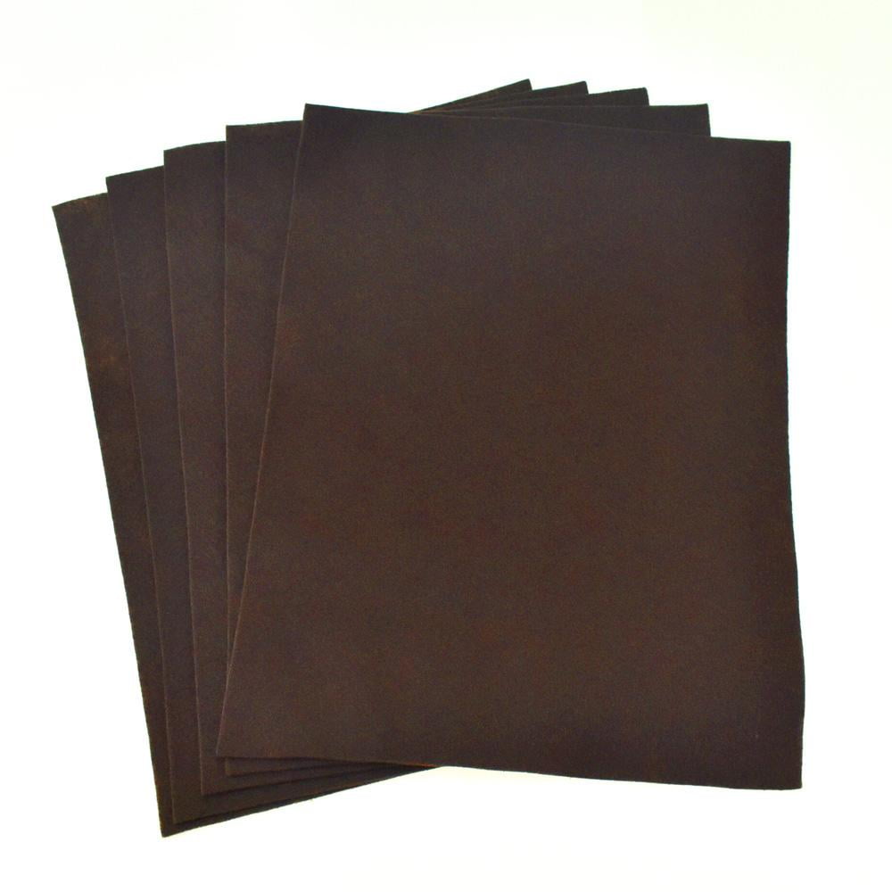 Premium Craft Felt Sheets, 81/2Inch x 11Inch, 5Count, Dark Brown