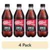 (4 pack) Dr Pepper Zero Sugar Cherry Cola Soda Pop, 20 fl oz, Bottle