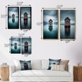 thumbnail image 4 of Designart "Teal Lake Tranquility Wooden Lakehouse" Lakehouse Framed Wall Art Set Of 2 - Lake House Blue Framed Canvas Set For Living Room Decor, 4 of 6