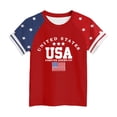 thumbnail image 4 of Gubotare 4th of July Shirts for Boys Girls 4th of July Usa Shirt American Flag Patriotic T-Shirt Independence Day for Kids 2T 3T (Red,2-3 Years), 4 of 4