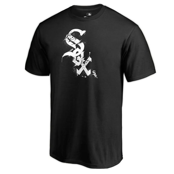 Men's Black Chicago White Sox Splatter Logo T-Shirt