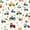 Cars Tractors Leaf Pattern, variant on FORMRS Acrylic Clipboard with Low Profile Clip Standard A4 Letter Size, 12.5" x 9", Cars Tractors Leaf Pattern