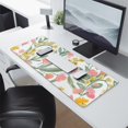 thumbnail image 2 of Pink Yellow Pigment Flower&nbsp;desk Mouse Padwaterproofno Slip&nbsp;for Office Home Work Gaminggaming Mouse PadRubber Base Mousepad with Stitched Edges 31.5x11.8inches, 2 of 7