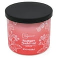 thumbnail image 3 of Mainstays 3-Wick Textured Wrapped Raspberry Peach Frose Scented Candle, 14 oz, 3 of 6