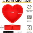 thumbnail image 2 of Silicone Heart Shaped Cake Pans 10 Inch Large Heart Cake Pan Nonstick Silicone Heart Molds for Baking (2 Pcs Set, Cream), 2 of 10