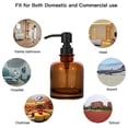 thumbnail image 5 of Clear glass hand sanitizer dispenser Bathroom comes with silver stainless steel pump - black, 5 of 5