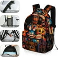 thumbnail image 3 of Horror Five Night Travel Backpack Five Horror Nights Video at Game Freddy's Bag Big Capacity Shoulder Bag Cool Travel Backpack Classical Basic Briefcase Laptop Bag, 3 of 5