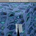 thumbnail image 4 of Nautical Dog Crate Cover, Assorted Seashells Swirling Ocean Items, Easy to Use Pet Kennel Cover for Medium Large Dogs, 35" x 23" x 27", Aqua Dark Lavender, by Ambesonne, 4 of 6
