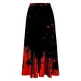 thumbnail image 5 of WFJCJPAF 2024 New Halloween Clearance! Skirt for Women,Women's Casual Flowers Printed A-line Elastic Waist Skirt - Red XXXL, 5 of 6