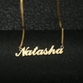 thumbnail image 3 of Stainless Steel Custom Name Necklaces Personalized Box Chain Necklace Handmade Nameplate Pendant Necklaces for Men Women, 3 of 5