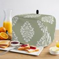 thumbnail image 2 of Toaster Cover 4 Slice, Baroque Sage Green Dustproof Bakeware Oven Protector with Top Hook, Vintage Damask Classic Floral Waterproof Small Kitchen Appliance Toasters Dust Cover, 12"x11"x8", 2 of 9