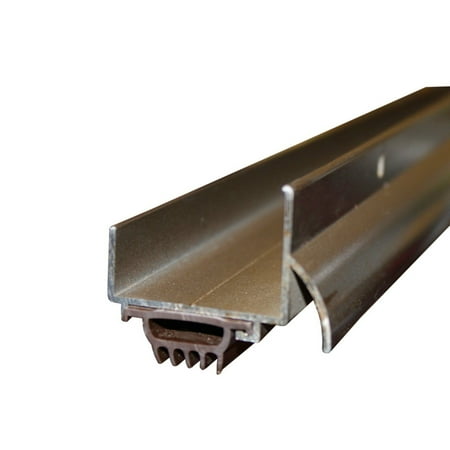 1-3/4" X 36" Brown Aluminum And Vinyl Door Bottom Weatherstrip With Drip Cap