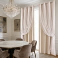 thumbnail image 4 of ddioayh Curtains Double Layer Blackout Thermal Insulated with Star Lace Design 84x52in for Bedroom and Living Room Adjustable Light Control, 4 of 6