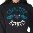 thumbnail image 3 of Women's G-III 4Her by Carl Banks  Black Charlotte Hornets City Pullover Hoodie, 3 of 3