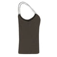 thumbnail image 4 of Tittly Womens Tank Tops Vest for Women Women's Solid Color Versatile Tank Top Round Neck Underlay And Outwear Tank Top Sleeveless Tops for Women Summer Tops Brown L, 4 of 4