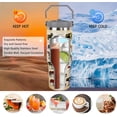 thumbnail image 3 of Steel Tumbler with Straw Vertical Handle Ice Flow Flip Tumbler 30 oz, Frog Tumbler Insulated Water Bottle Easy for Carry, Good for Home/Office, Better for Travel/Car/Camp, 3 of 6