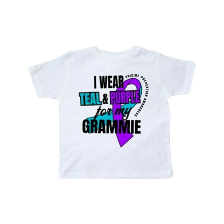 

Inktastic Suicide Prevention I Wear Teal and Purple for My Grammie Gift Toddler Boy or Toddler Girl T-Shirt