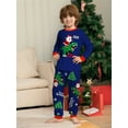 thumbnail image 6 of WIBACKER Kids Christmas Santa Riding a Dinosaur Pajamas Long Sleeve Holiday Pjs Set Toddler Boys Girls Xmas Jammies 2-14 Years, 6 of 12