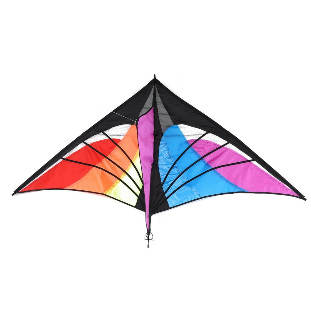 HERCHR Colorful Kite, Colorful Single Line Kite Set with Triangle Wide ...
