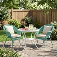 thumbnail image 3 of BrylaneHome Outdoor Weather Resistant Roma Hand-Woven Resin Wicker Stacking Chair + Free Seat & Back Cushions for Home, Backyard, Deck, Patio (250 Lb Capacity), 3 of 6
