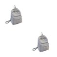 thumbnail image 4 of pitrice Velvet Backpack Solid Color Polyester Lining Easy Matching for Zipper Student Girls University Schoolbag Birthday Gift Grey 2Set, 4 of 6