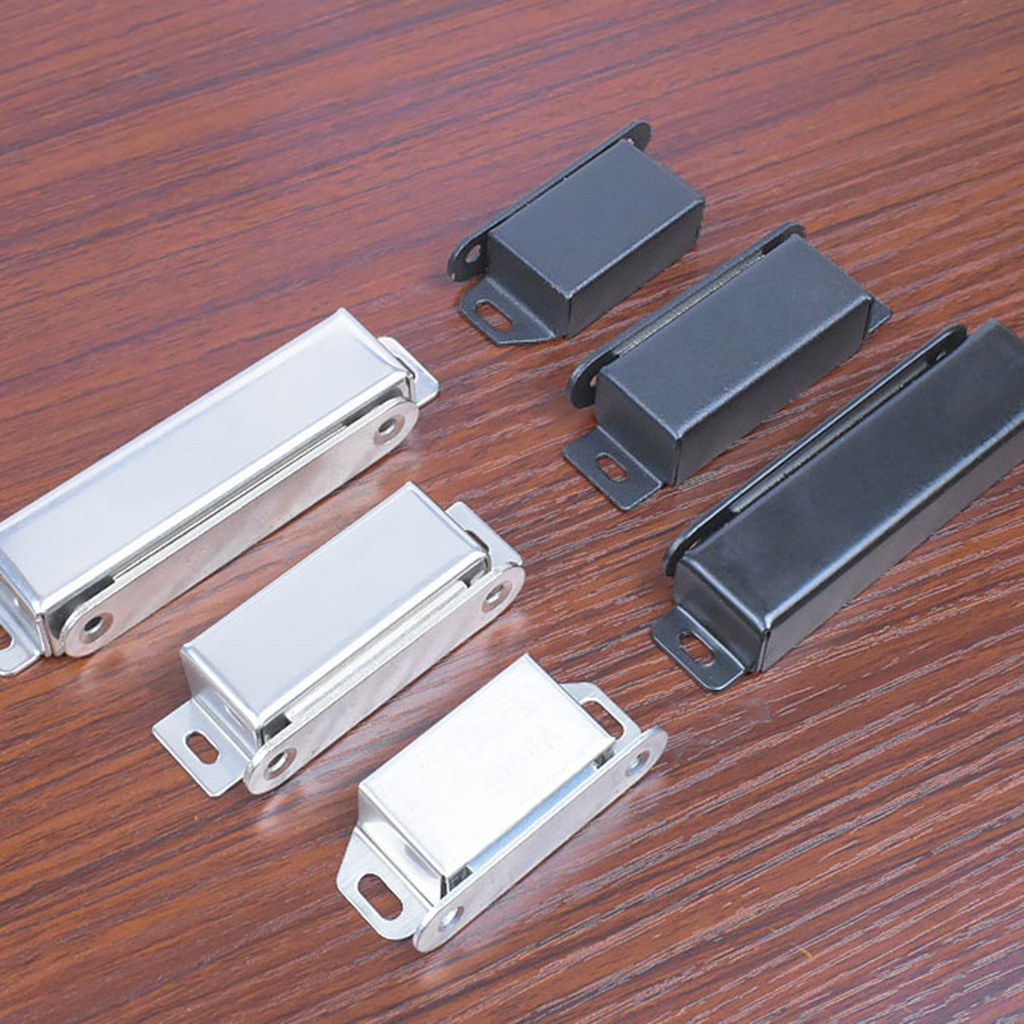 2-Pack Stainless Steel Magnetic Door Catches - For Cabinets, Drawers, & Furniture