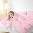 thumbnail image 4 of Homewish Girly Pink Bow-tie Bedding Comforter Set for Kids, Kawaii Cartoon Bow Twin Comforter Sets, Princess Style Reversible Bedding Set, Super Cozy Room Decor, 2-Piece, 4 of 8